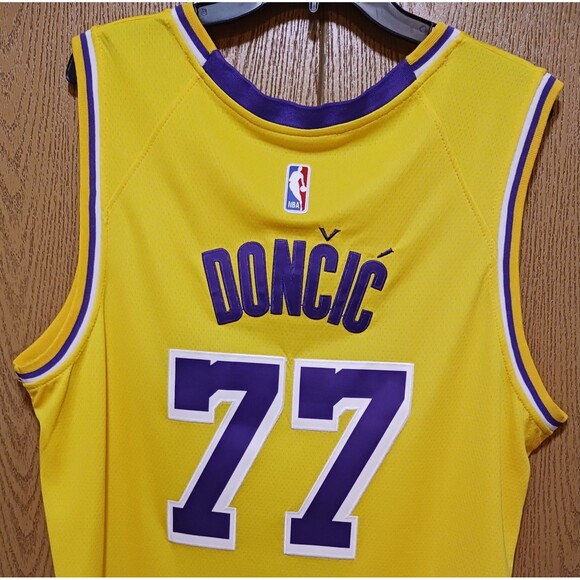 Luka Doncic (Nike)-(Lakers)-(Yellow)-(Jersey)-(New Cond.)-(Stiched)-(XL)-$100 - Picture 7 of 11